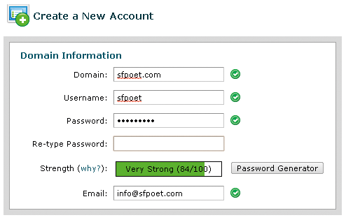 When creating an account, the system can assist in selecting strong passwords. 