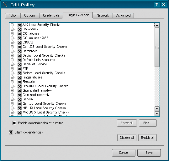 You can use the Policy Editor to specify which plugins Nessus should use for a scan. 
