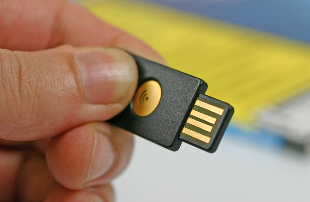 USB keyboard emulation means that the Yubikey for one-time passwords doesn't need special drivers. The token works with the press of a button. 