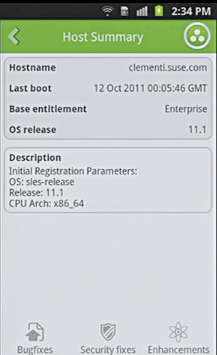 SUSE is working on an Android app for remote management through SUSE Manager. 