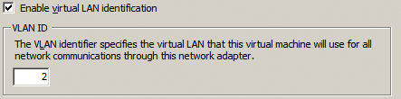 Configuring the VLAN connection. 