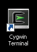 The Cygwin Terminal icon set up during installation. 