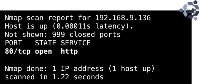 Visible ports of an ordinary Linux web server as revealed by nmap. 