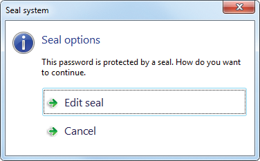 Seal-protecting a password entry in PSE. 