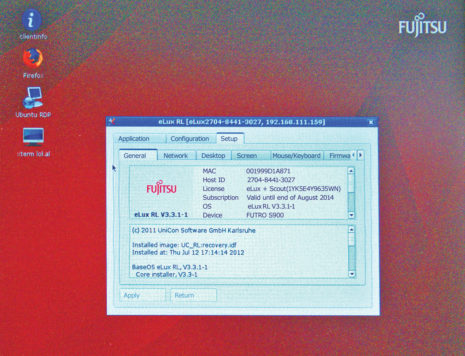The user interface of the Futro by Fujitsu is somewhat plainer. 