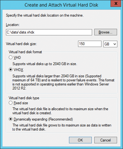 Associating VHDX disks directly with the operating system as data storage without Hyper-V. 