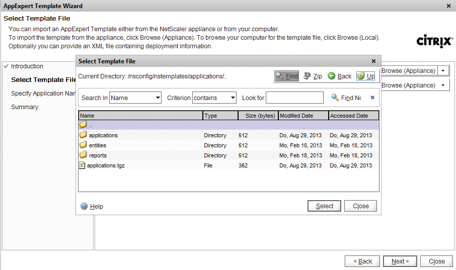 Citrix NetScaler provides an easy way to import templates into the firewall. 