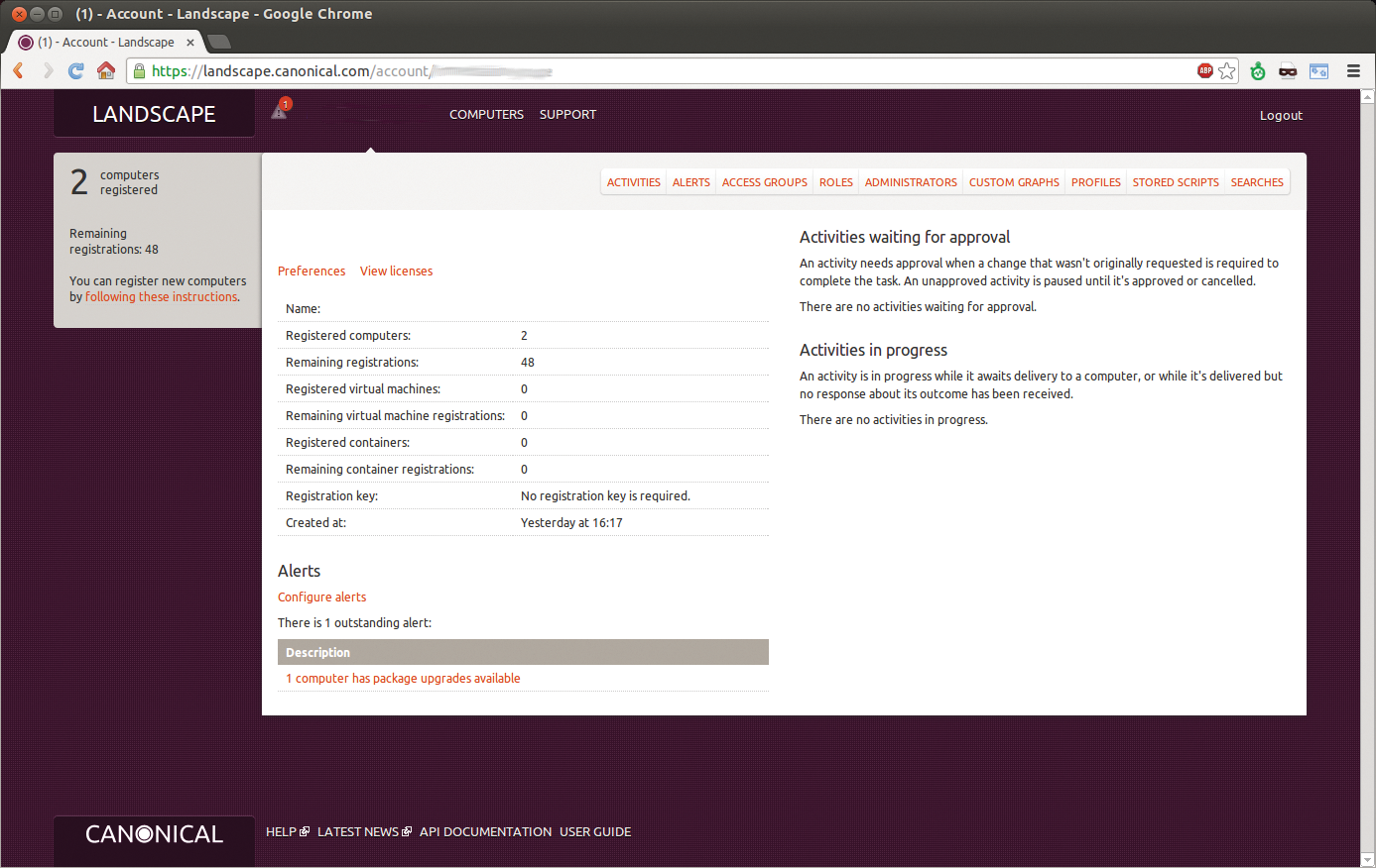 Landscape manages Ubuntu machines via a web interface. 