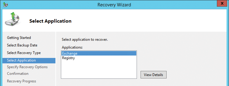 Windows Server Backup lets you restore your Exchange databases. 