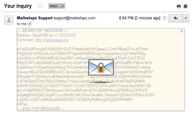 To read or write encrypted email in the Posteo webmail front end, you need to install the Mailvelope browser extension. 