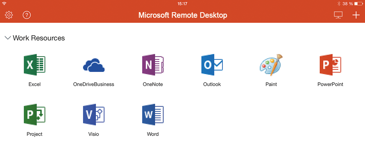 The mobile Remote Desktop Client comes with built-in support for Azure RemoteApp. 