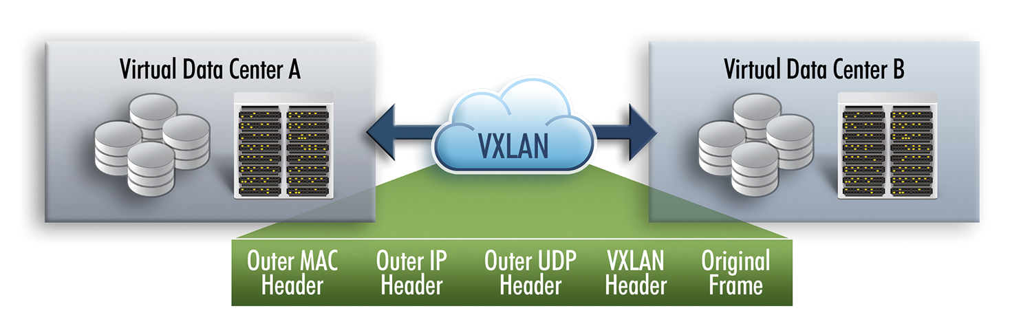 VXLAN enables virtual Layer 2 networks that extend beyond physical borders. 
