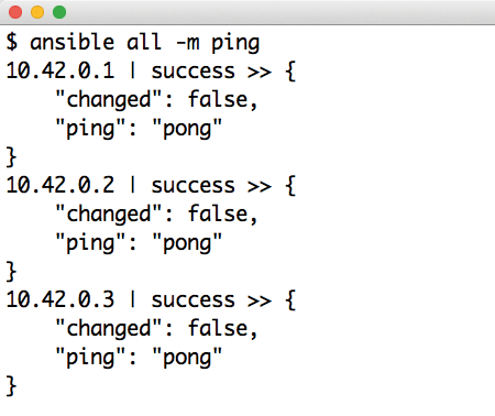 Ping is a built-in Ansible command that checks whether Ansible can connect to all the hosts it is supposed to manage. 