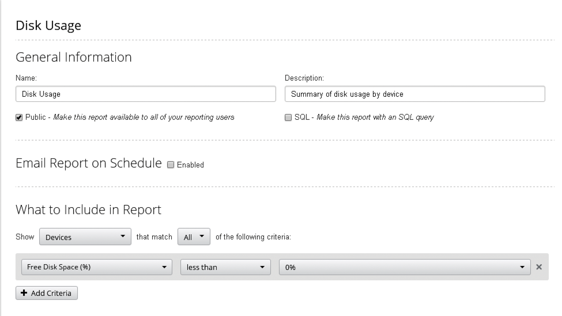 Even reports provided by Spiceworks allow customization. 