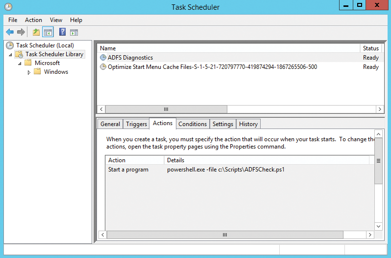 The farm check can be automated in the Task Scheduler. 