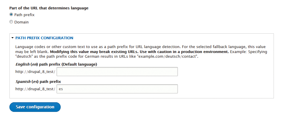 Language detection URL method 