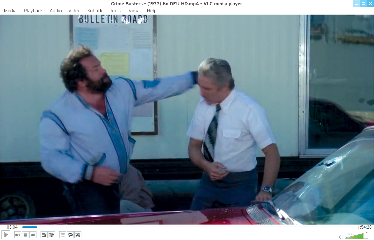 The recently deceased actor Bud Spencer fights once more on VLC Media Player. 