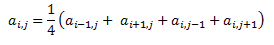 Four-point stencil formula [10] 