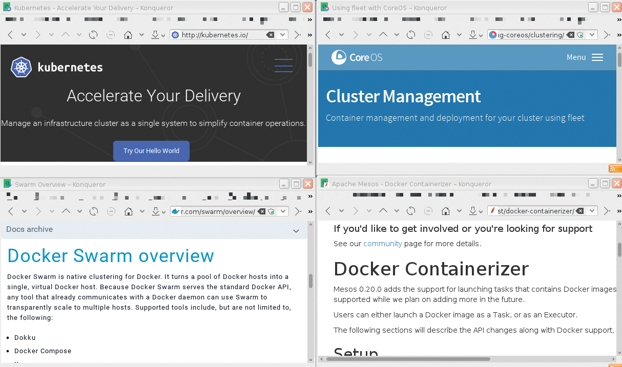 Choices for container orchestration. 